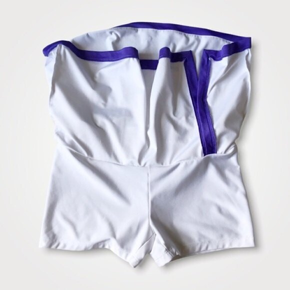 AVIA White & Purple Trim Tennis Athletic Skirt Skort Built In Shorts S - Picture 5 of 6